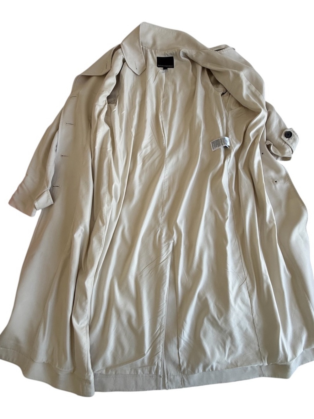 Banana Republic TENCEL Lyocell Lightweight Belted Trench Coat XS - Picture 12 of 13